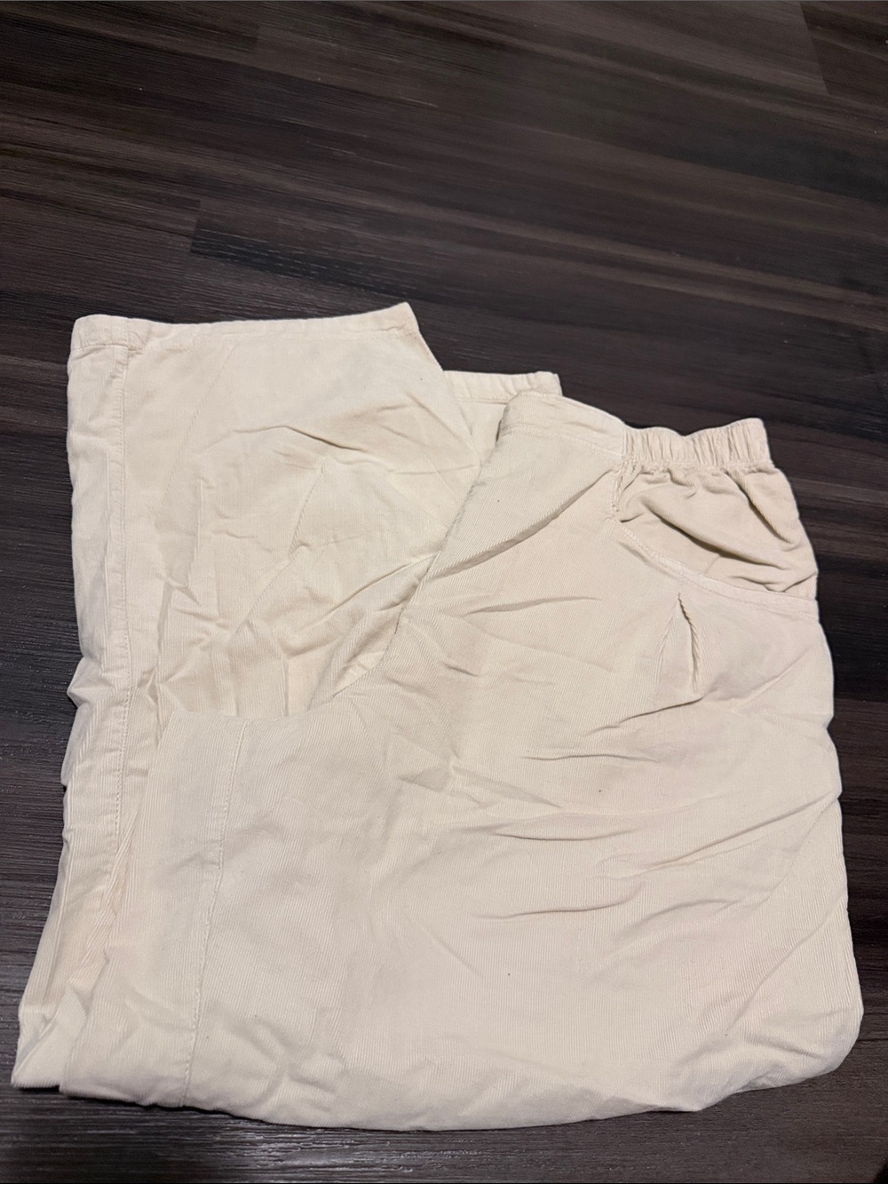 We The Free Women's Cropped Elastic-Waist Pants in Off-White
